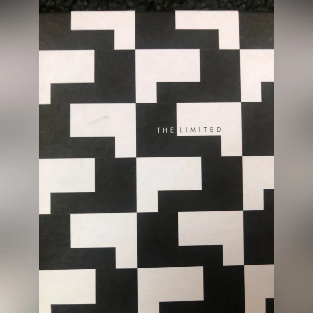 The Limited Empty Gift Box Small Square Black White Pattern Vintage Retail